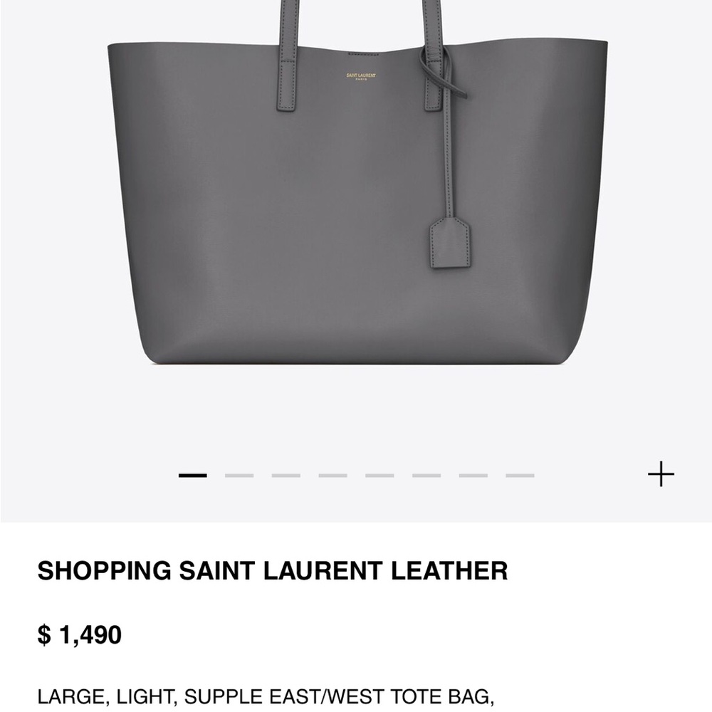 Gray YSL Shopper tote - used